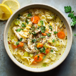 Lemon Chicken Soup with Pasta