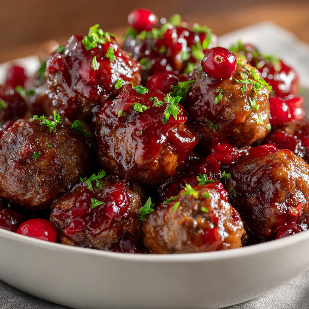 Best Christmas Cranberry Meatballs