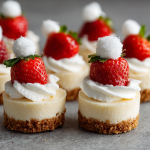 Santa Hat Cheesecake Bites