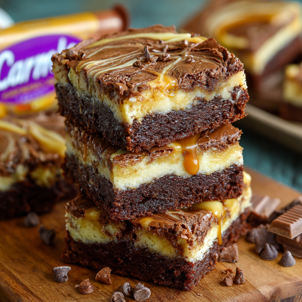 Caramel Swirl Cheesecake Brownies (Decadent, Dreamy & Crowd-Pleasing)