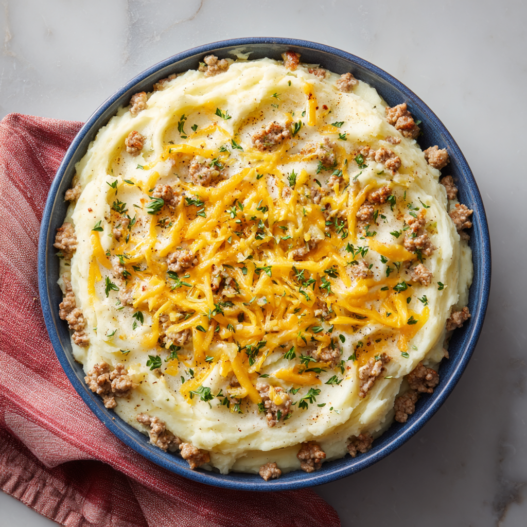 Cheesy Turkey & Mashed Potato Bake