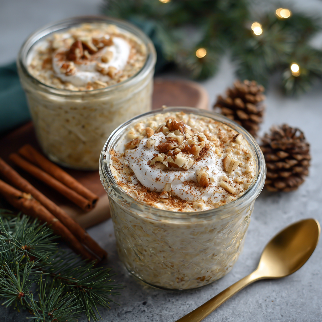 Eggnog Overnight Oats