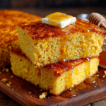 The BEST Moist Honey Butter Cornbread Recipe