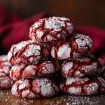 RED VELVET CRINKLE COOKIES