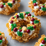 Marshmallow Christmas Cornflake Wreaths