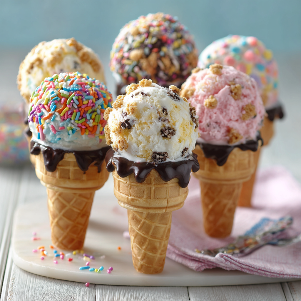Cake Pop Ice Cream Cones