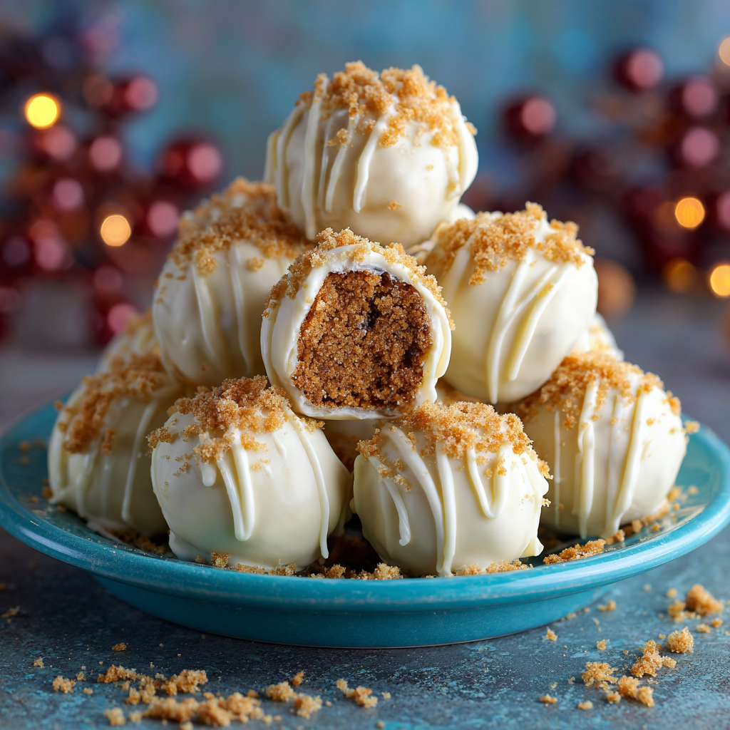 No-Bake Ginger Snap Cookie Truffles