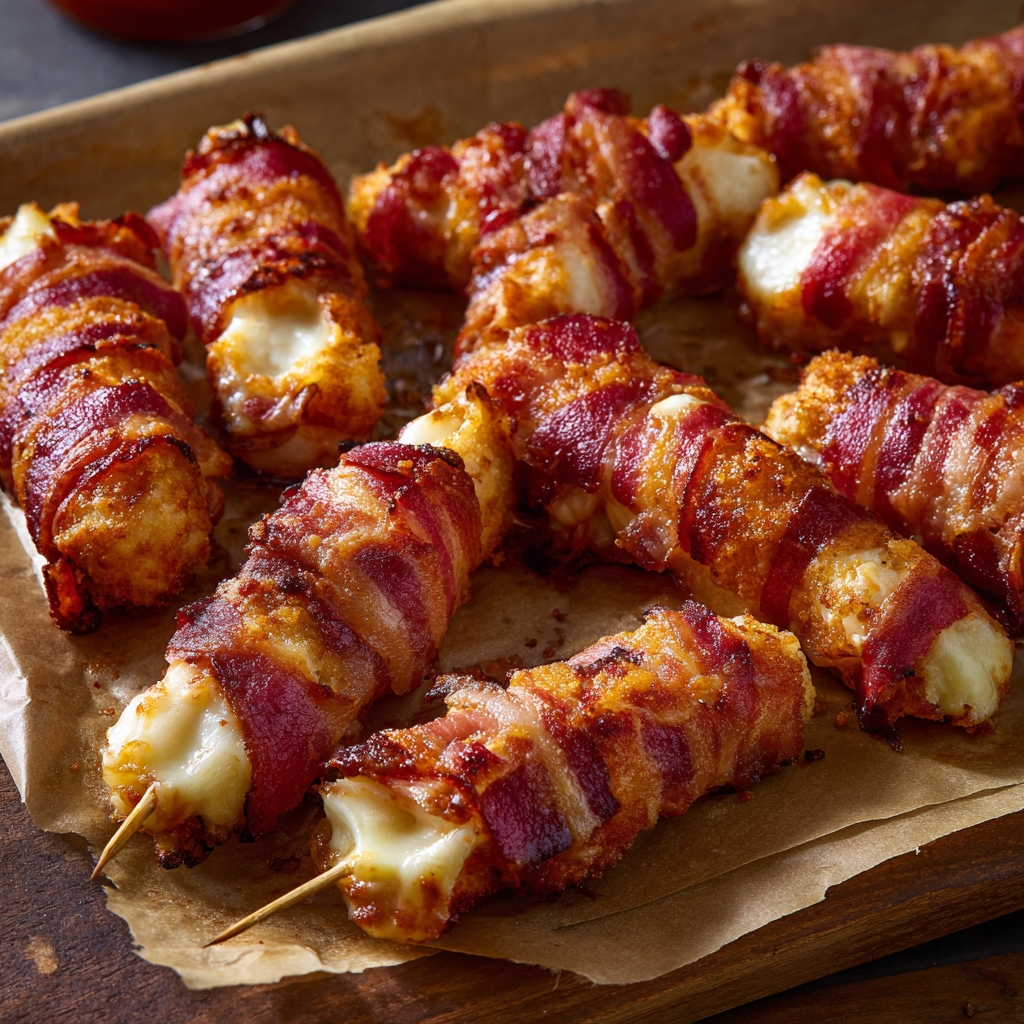 Bacon-Wrapped Mozzarella Sticks