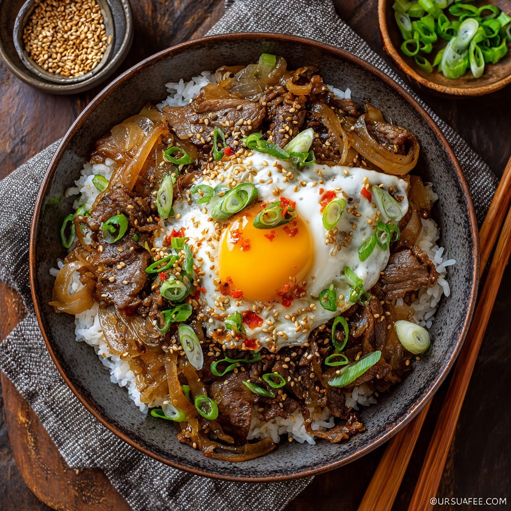 Japanese Beef Bowl (Gyudon)