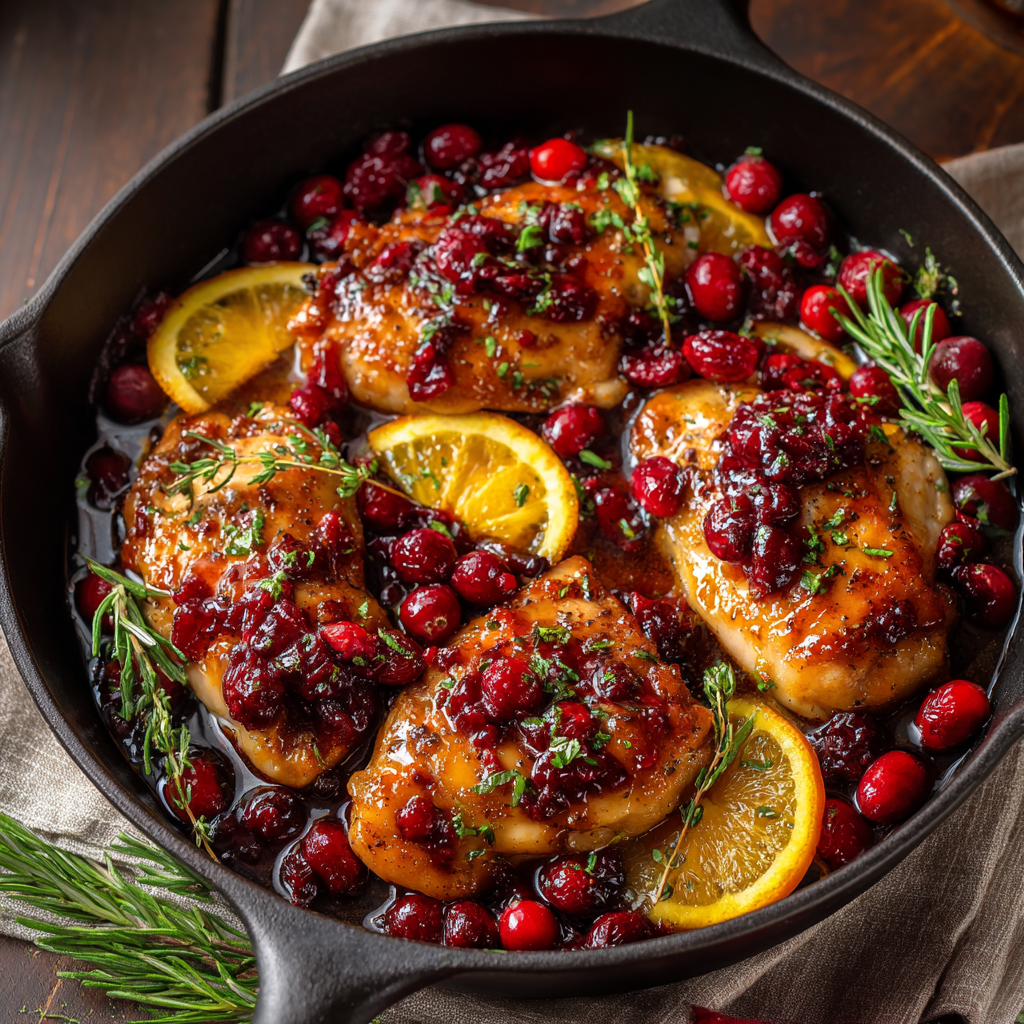 Zesty Cranberry Orange Glazed Chicken