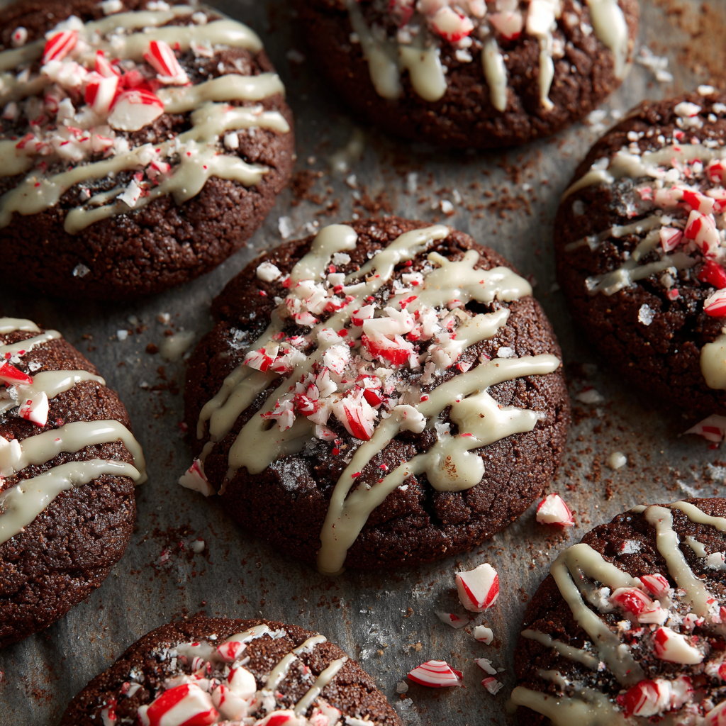 Chocolate Candy Cane Cookies