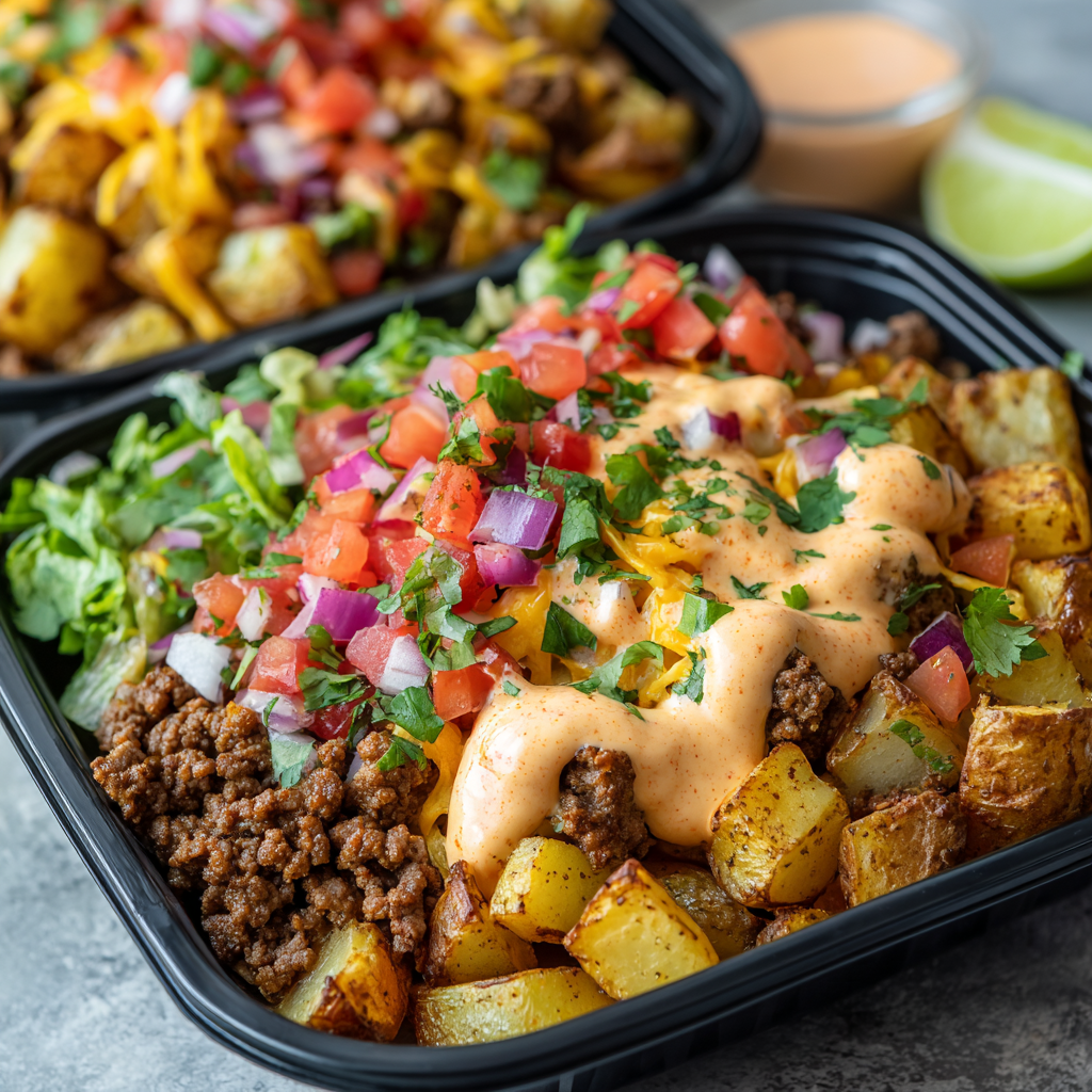 Loaded Potato Taco Bowl Meal Prep