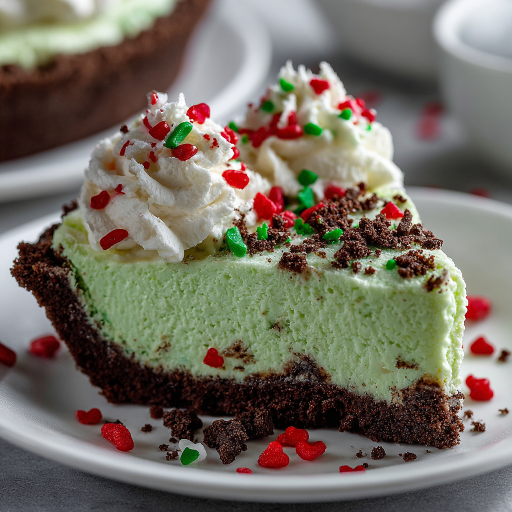 No-Bake Grinch Christmas Cheesecake