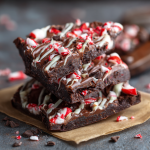 Candy Cane Brownie Bark