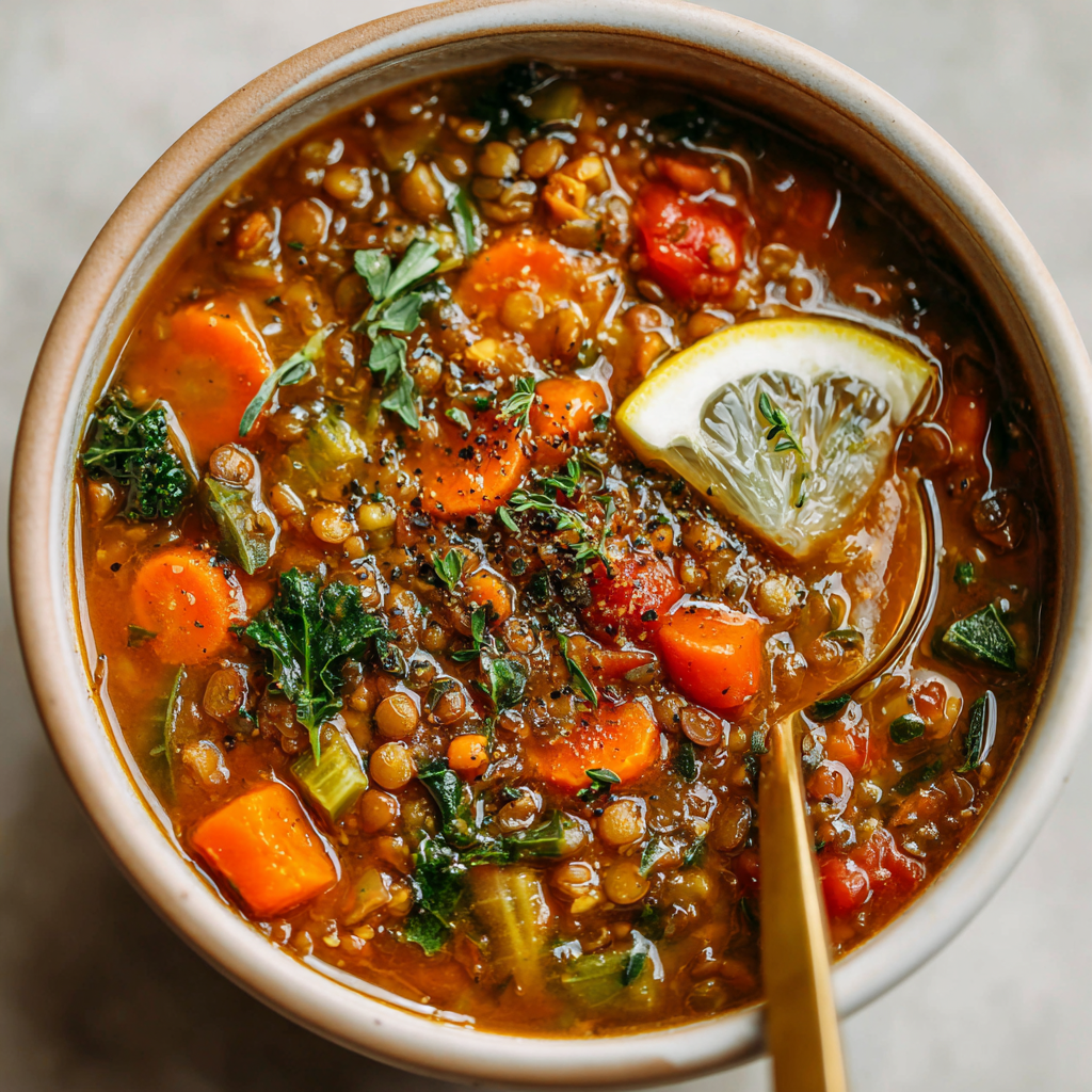 Vegetable & Lentil Soup (Speedy Version)