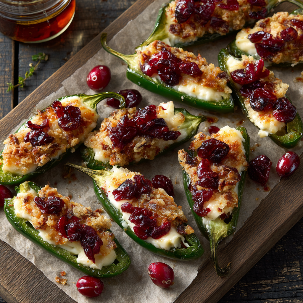 Cranberry Brie Jalapeño Poppers