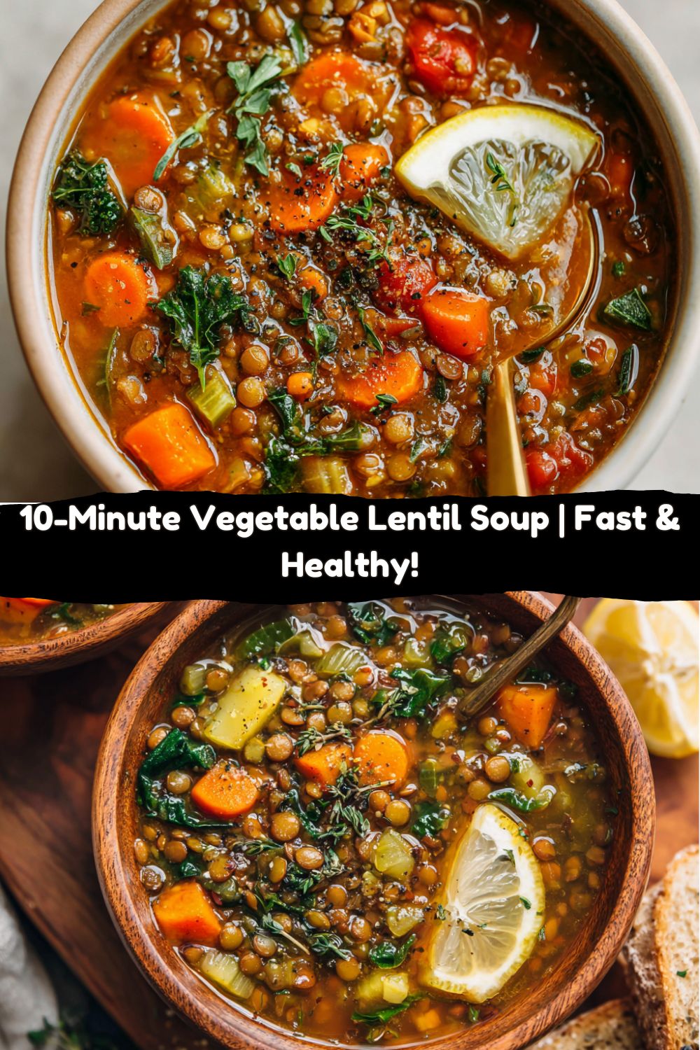 Vegetable & Lentil Soup (Speedy Version)