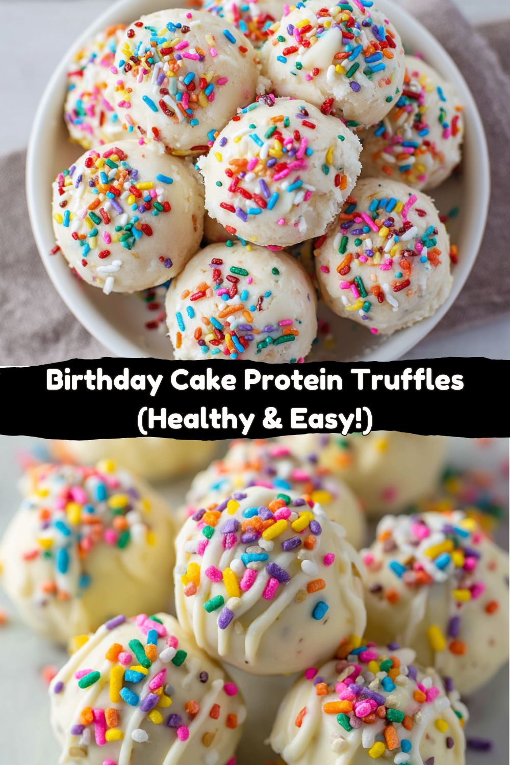 Birthday Cake Protein Truffles