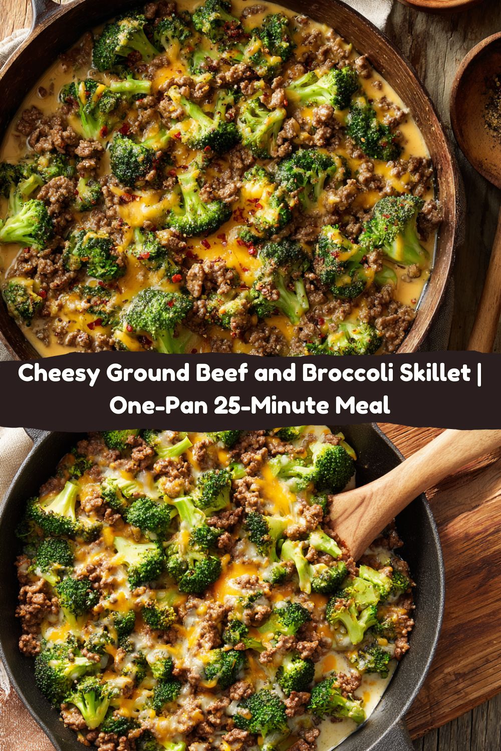 Cheesy Ground Beef and Broccoli
