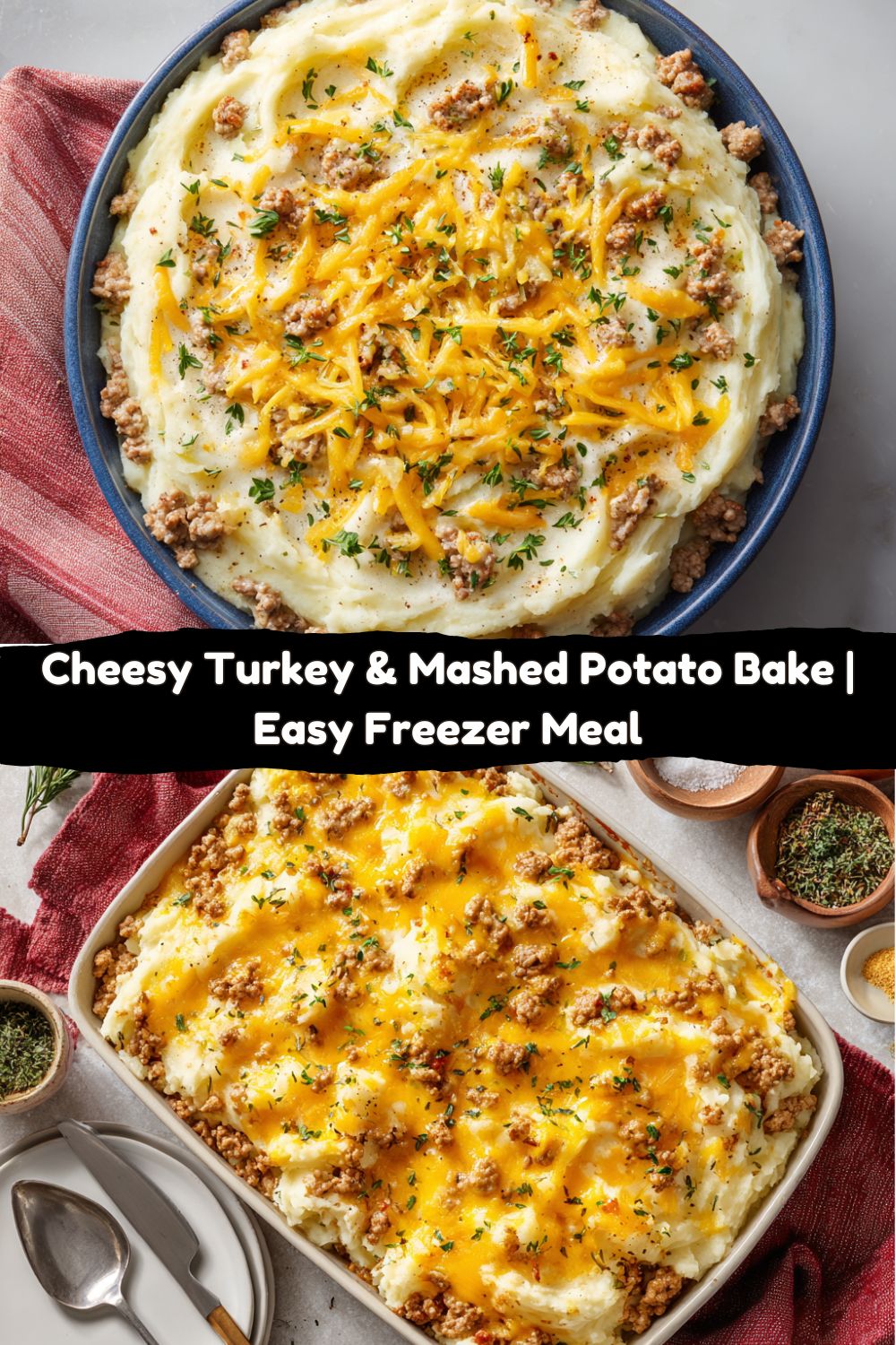 Cheesy Turkey & Mashed Potato Bake