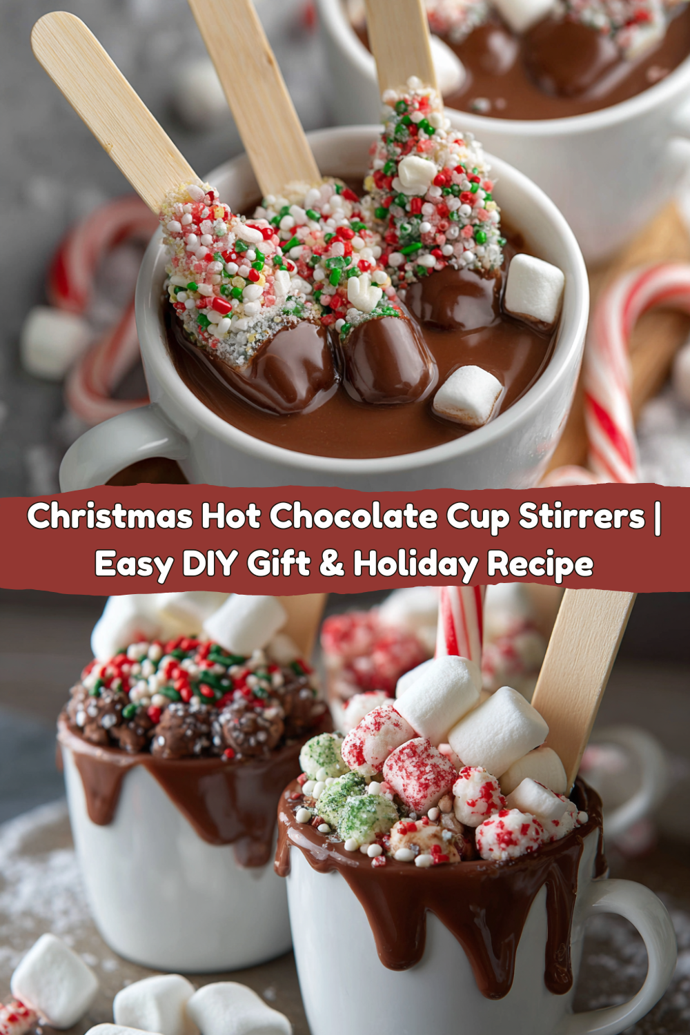 Christmas Hot Chocolate Cup Stirrers