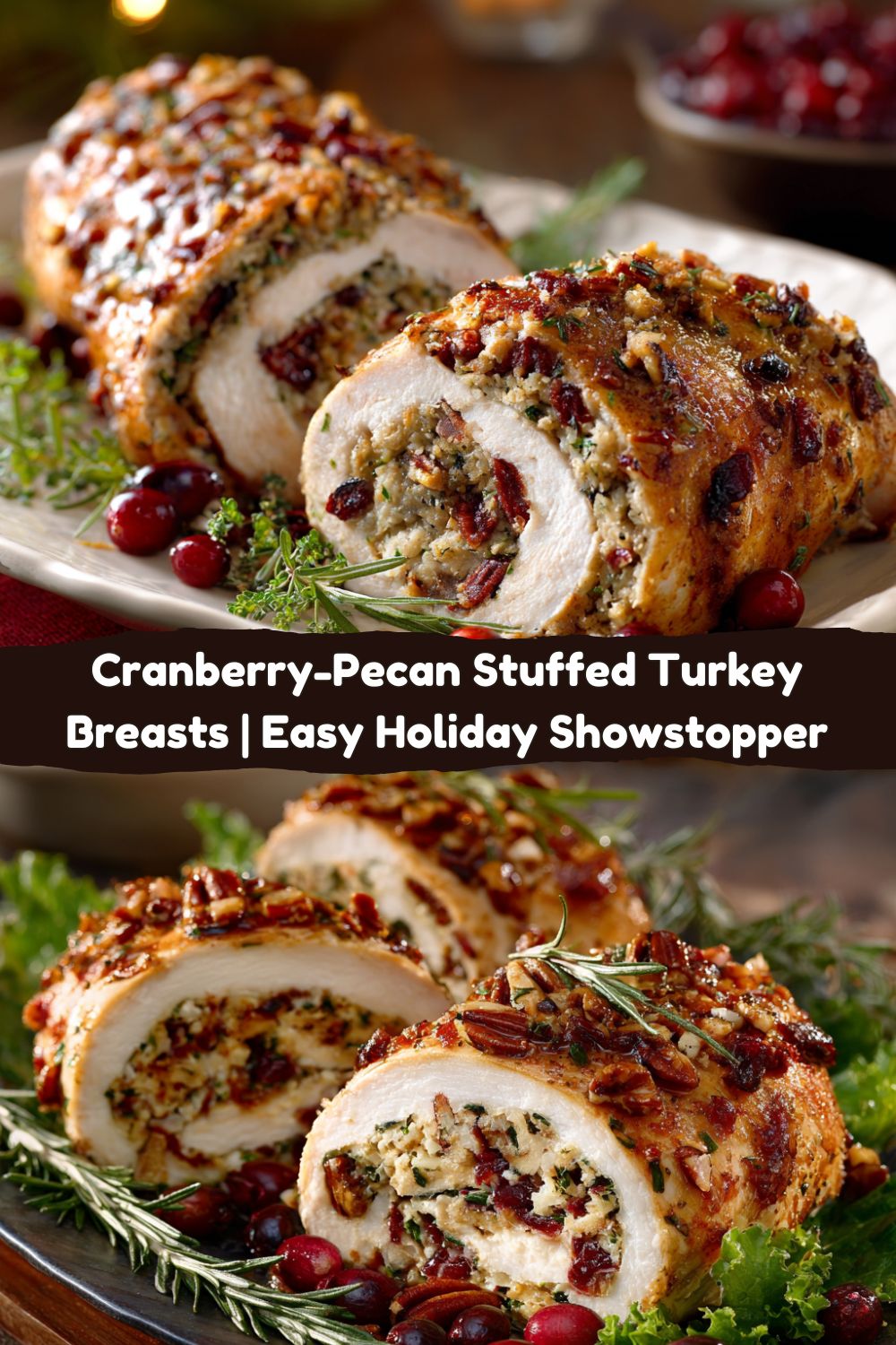 Cranberry-Pecan Stuffed Turkey Breasts (Holiday Twist – Double Batch)