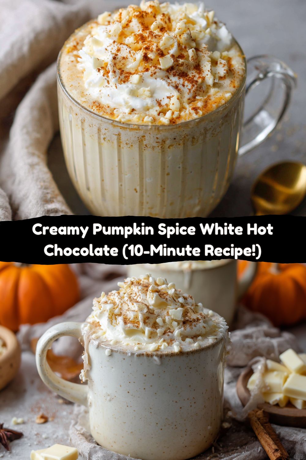 Pumpkin Spice White Hot Chocolate