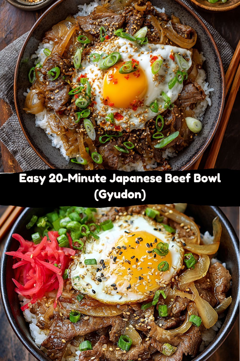 Japanese Beef Bowl (Gyudon)