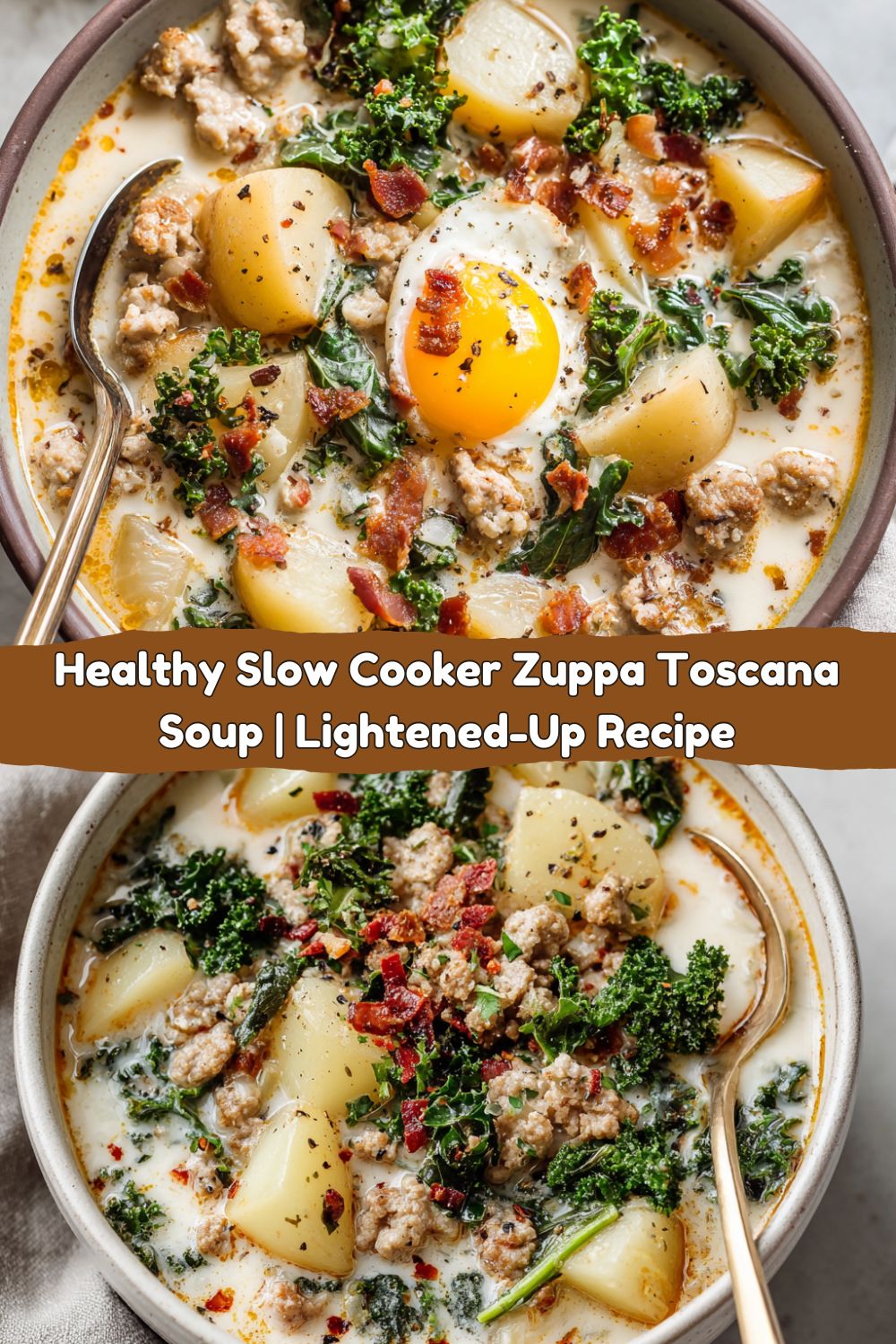 Healthy Slow Cooker Zuppa Toscana Soup