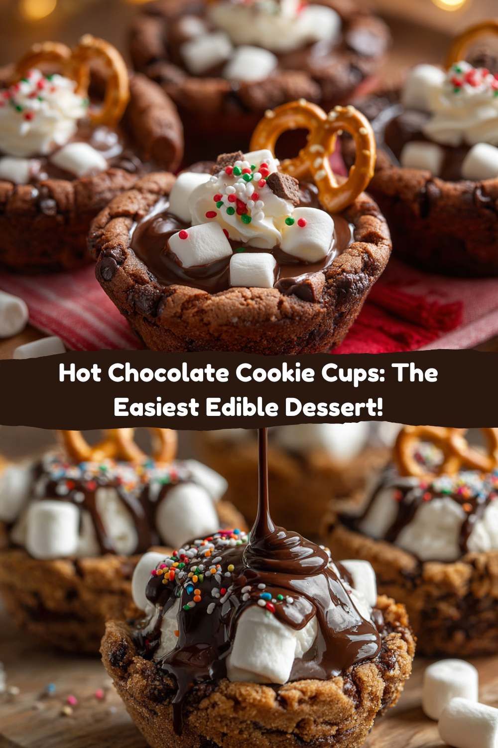 Hot Chocolate Cookie Cups