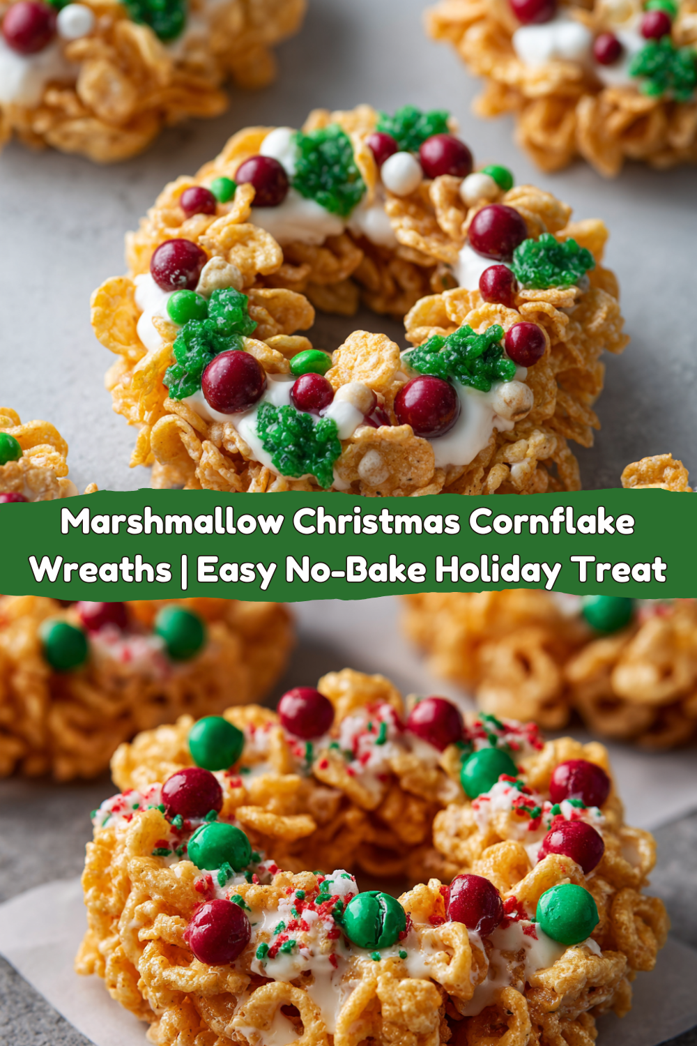Marshmallow Christmas Cornflake Wreaths