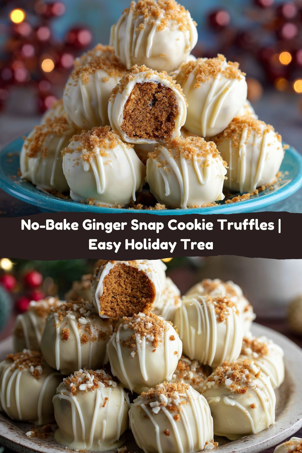 No-Bake Ginger Snap Cookie Truffles