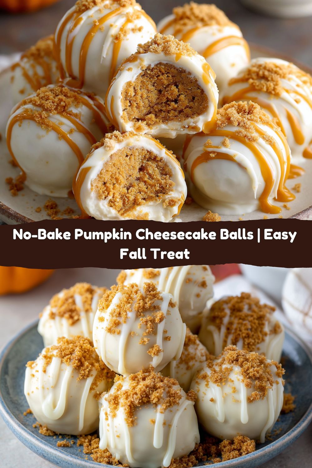 Pumpkin Cheesecake No-Bake Balls