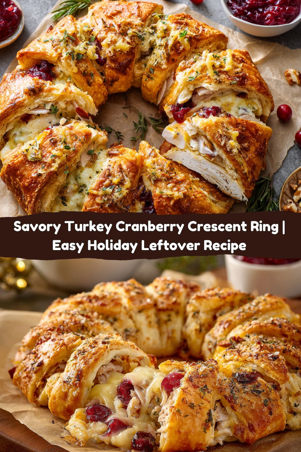 Savory Turkey & Cranberry Crescent Ring