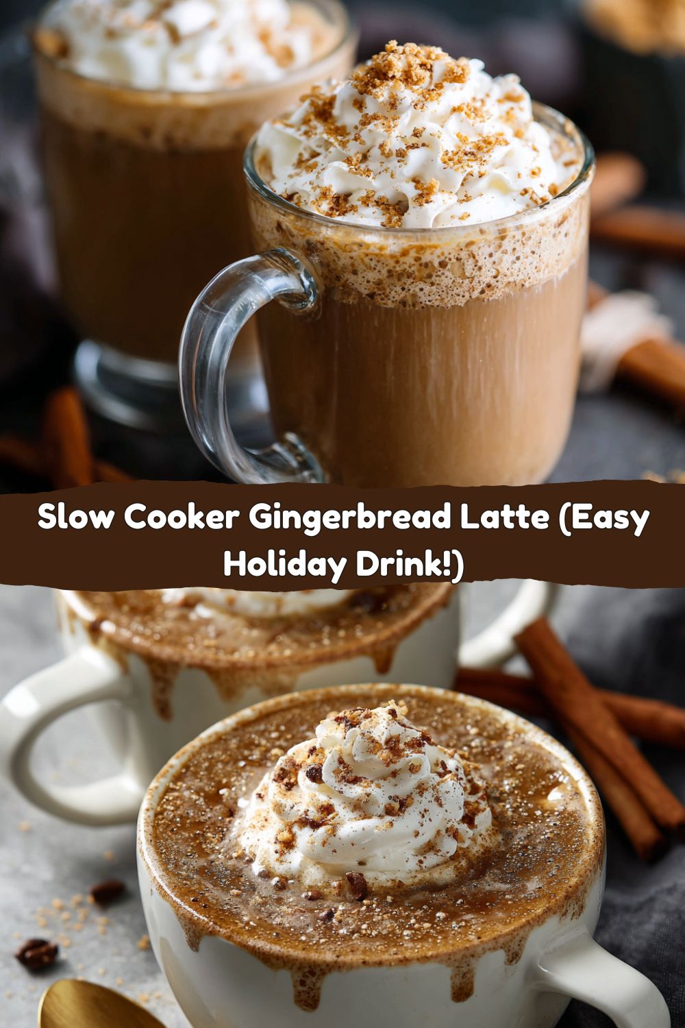 Slow Cooker Gingerbread Lattes