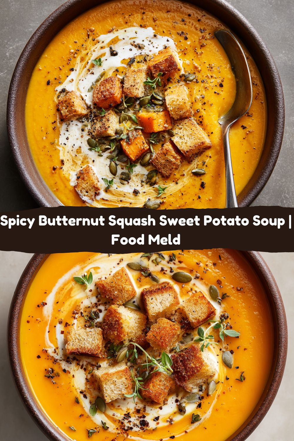 Spicy Butternut Squash & Sweet Potato Soup