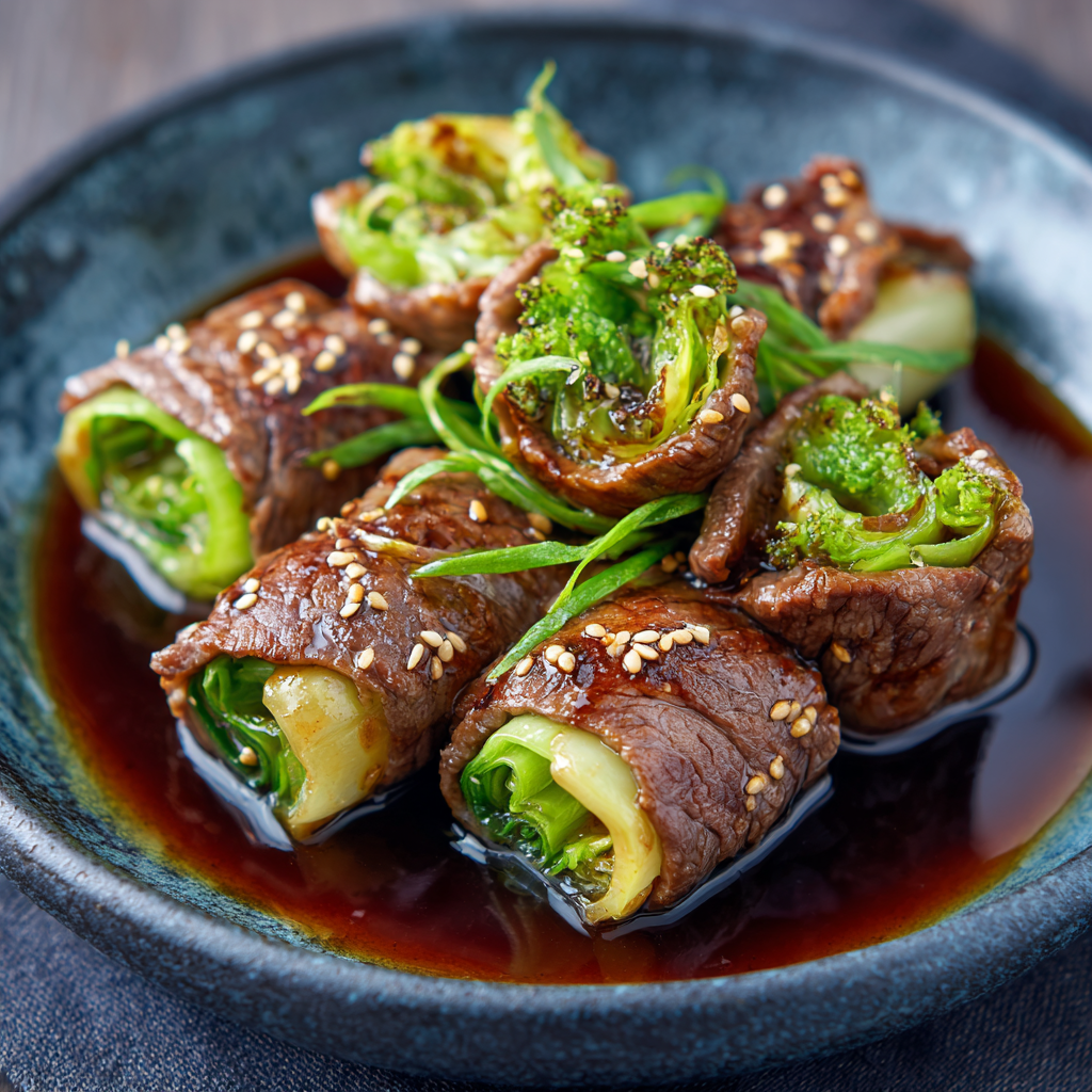 Beef Negimaki (Beef & Leek Rolls)