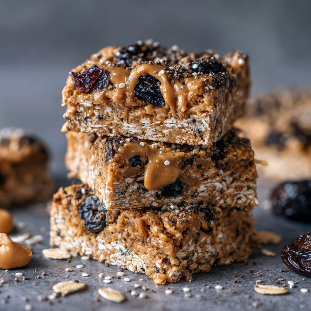 Chewy Peanut Butter Oat Bars