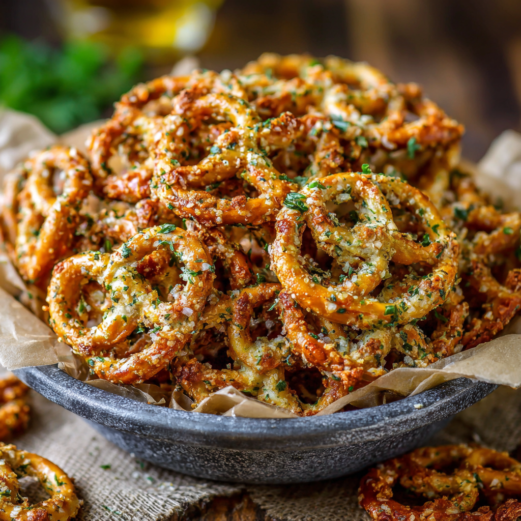 Homemade Ranch Party Pretzels