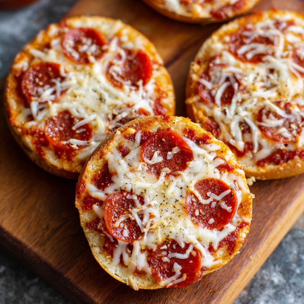 3-Minute Air Fryer Bagel Pizzas