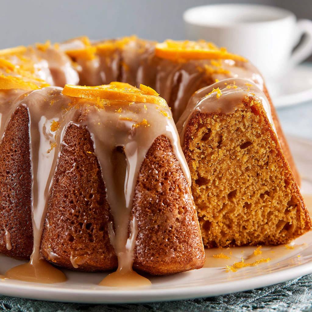 Southern Sweet Potato Pound Cake with Orange Glaze