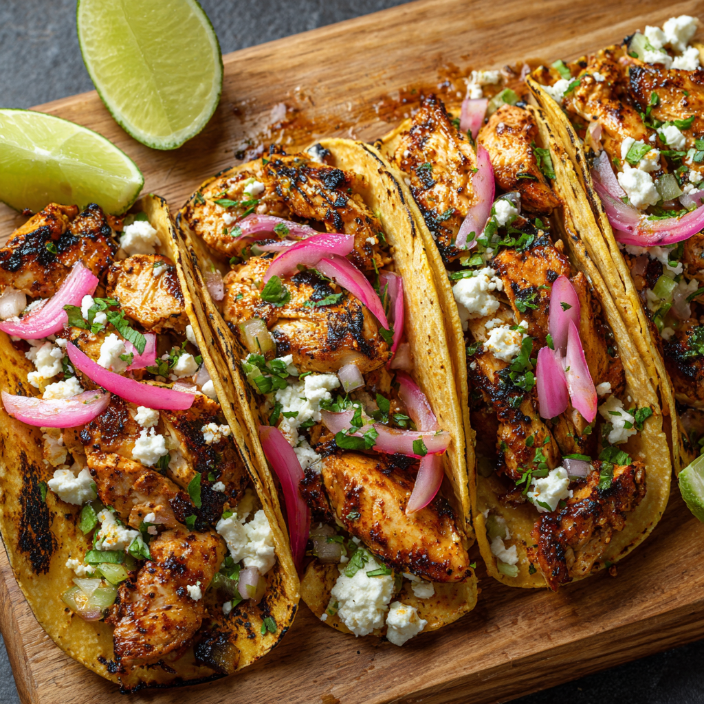 Authentic Chicken Street Tacos