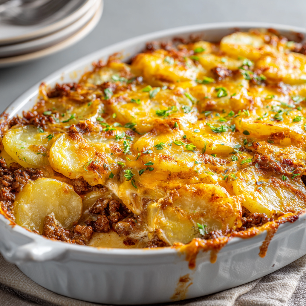 Creamy Ground Beef & Potato Casserole