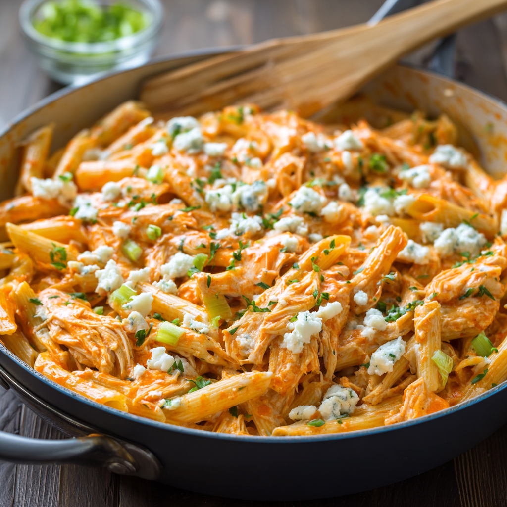 Easy Buffalo Chicken Pasta Recipe