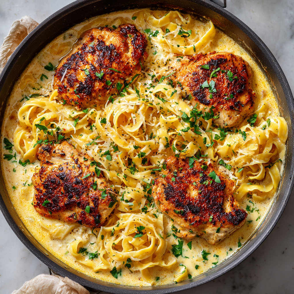 One-Pan Chicken with Buttered Noodles