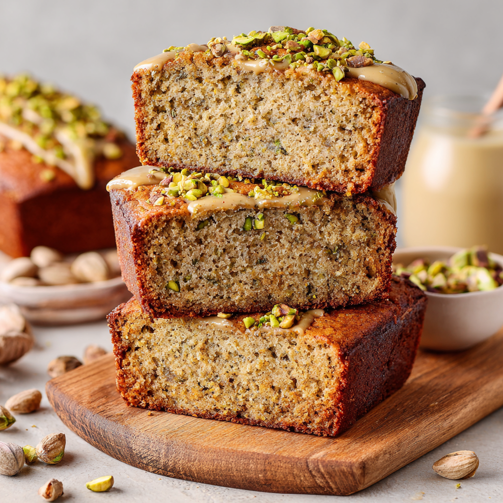 Pistachio Protein Banana Bread
