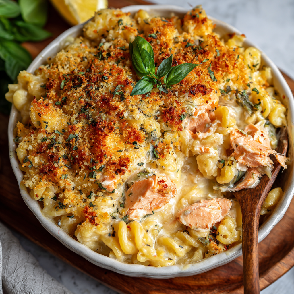 Easy Cheesy Salmon Casserole