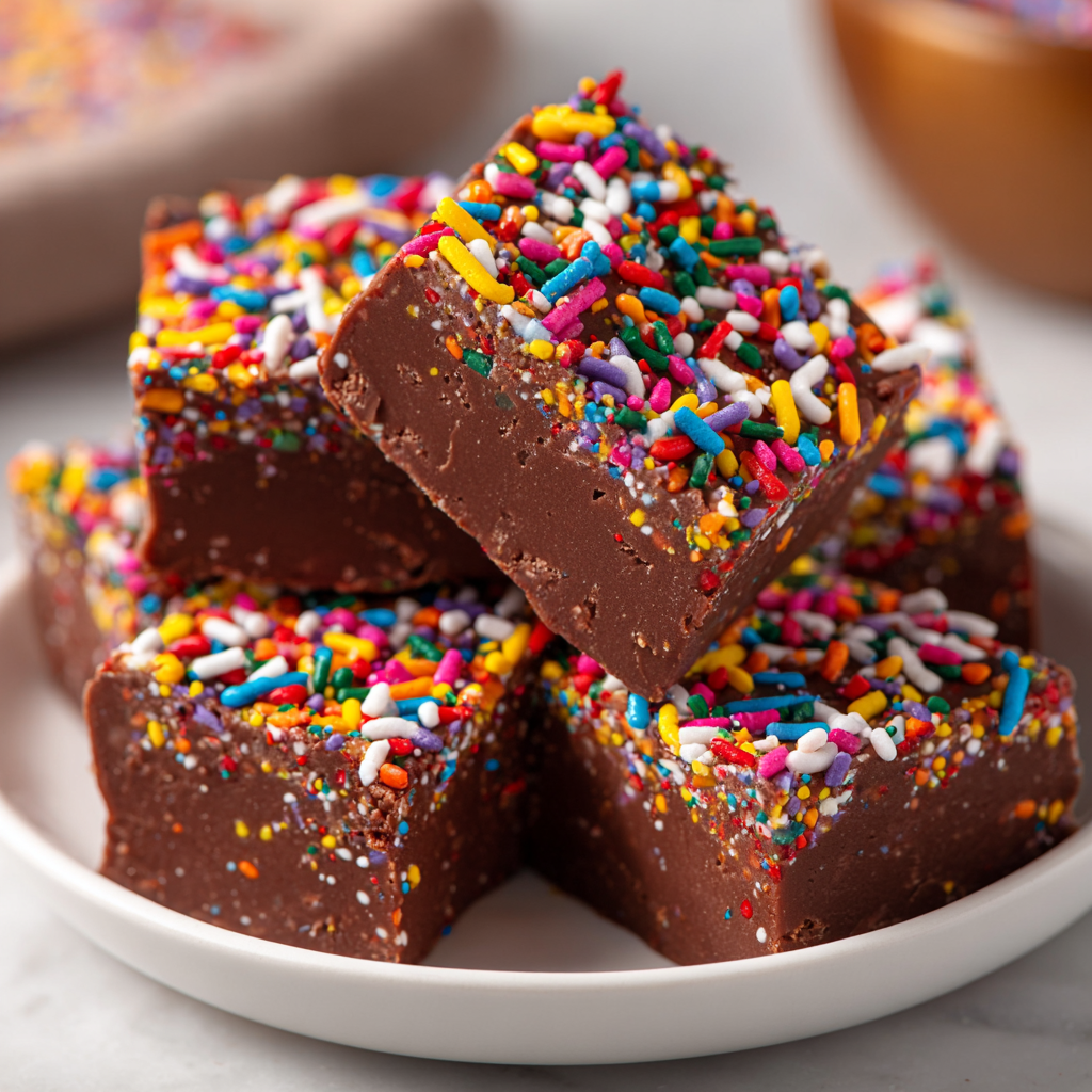 Chocolate Sprinkles Fudge