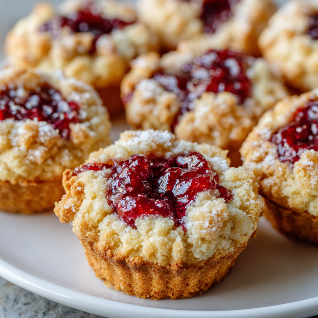 Buttery Raspberry Crumble Cookies