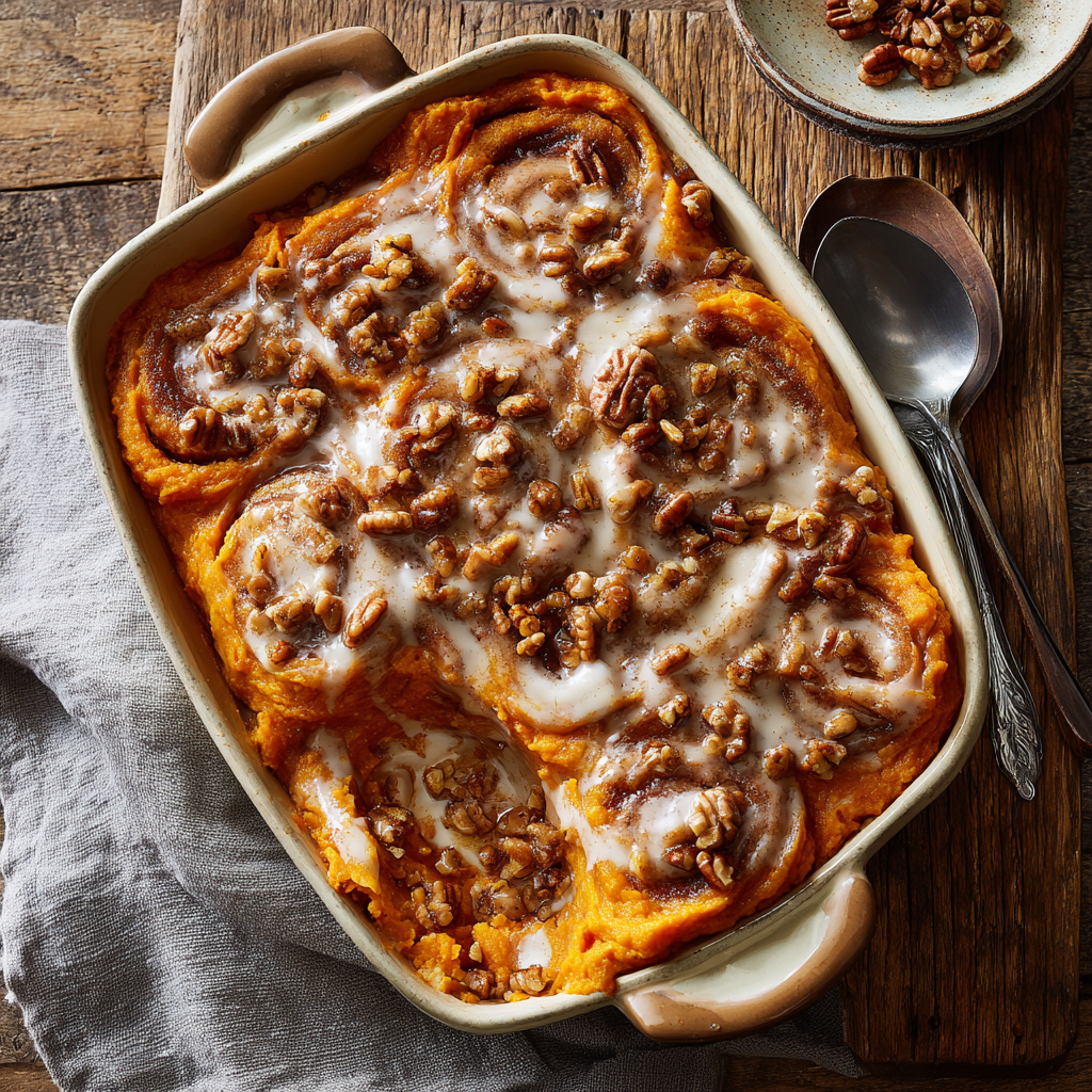 Sweet Potato Honeybun Casserole